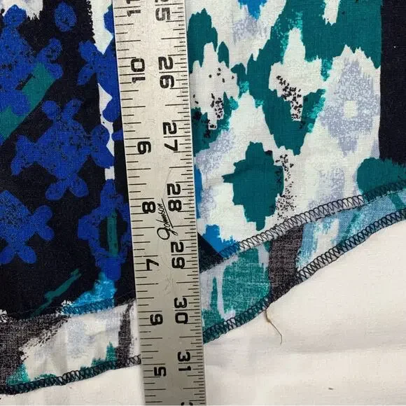 Wrangler mens 16.5 Large cowboy cut blue black Aztec print long tail vintage yel - Picture 9 of 9